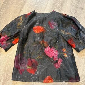 Ted Baker Floral Black Top